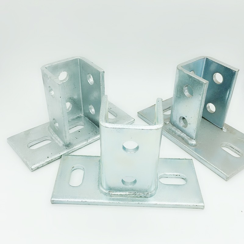 2 hole strut base metal t plate Strut Channel Fittings u shaped strut